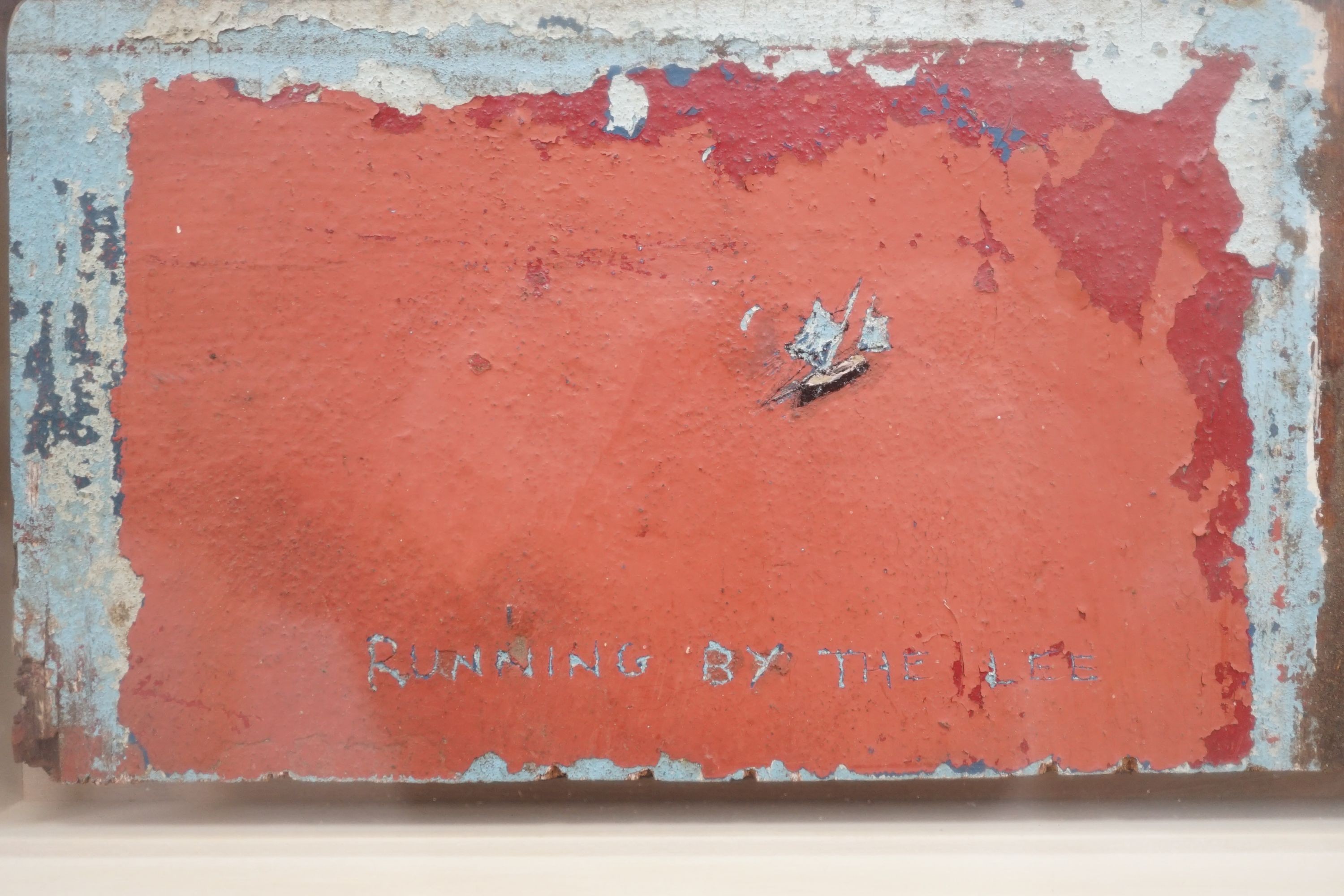 Graham D. Rich (1945-), oil on wooden panel, 'Running by the Lee, Falmouth', signed verso, 11.5 x 21cm